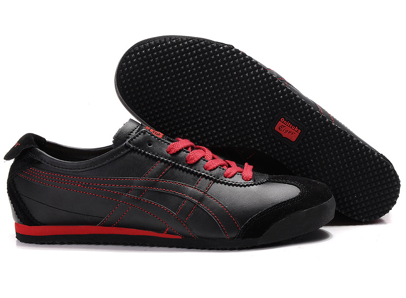 Onitsuka Tiger Mexico 66 Lauta Shoes in Black and Red