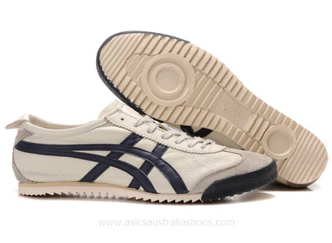 Onitsuka Tiger Mexico 66 Deluxe Beige Navy Shoes