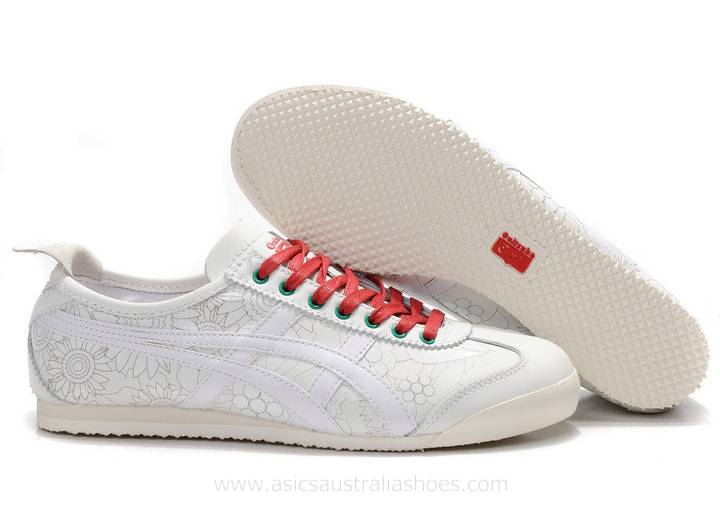 Onitsuka Tiger Mexico 66 Shoes White/Red/Dark Green
