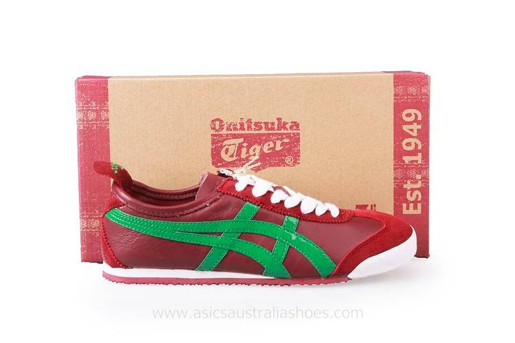 Onitsuka Tiger Mexico 66 Women Red Green Shoes