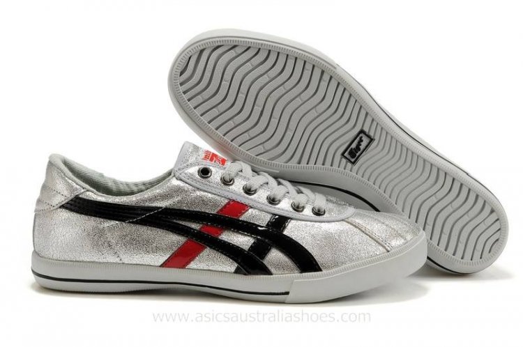 Asics Rotation 77 men Silver Black Red Shoes