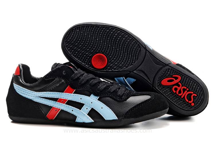 Asics Whizzer Lo Black Blue Red Shoes