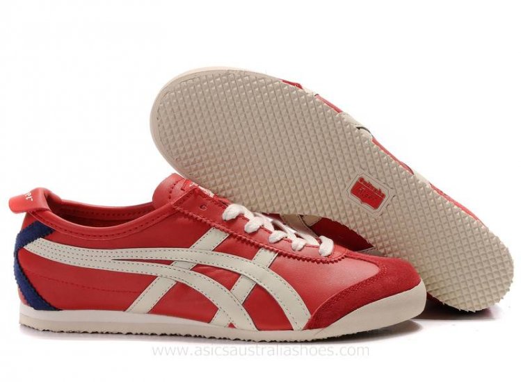 Onitsuka Tiger Mexico 66 Trainers Red Beige