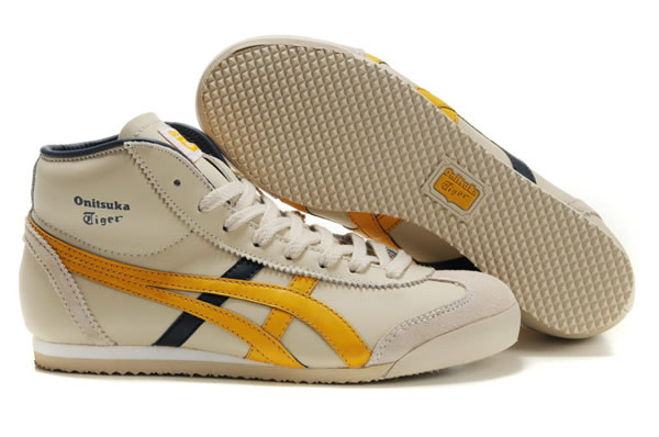 Asics Mexico 66 Mid Runner Shoes Yellow Black Beige