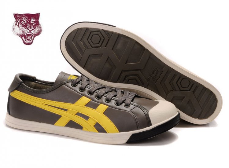 Asics Onitsuka Tiger Coolidge Lo Leather Shoes Yellow Black Brown