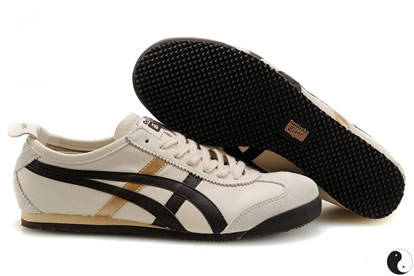 Asics Onitsuka Tiger Mexico 66 Shoes White Black Beige for Mens
