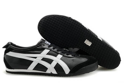 Asics Onitsuka Tiger Mexico 66 Shoes Black White for Womens
