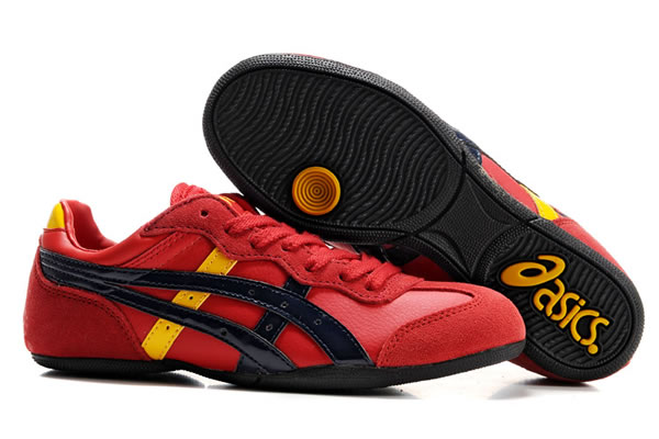Asics Whizzer Lo Shoes Red Dark Blue Yellow