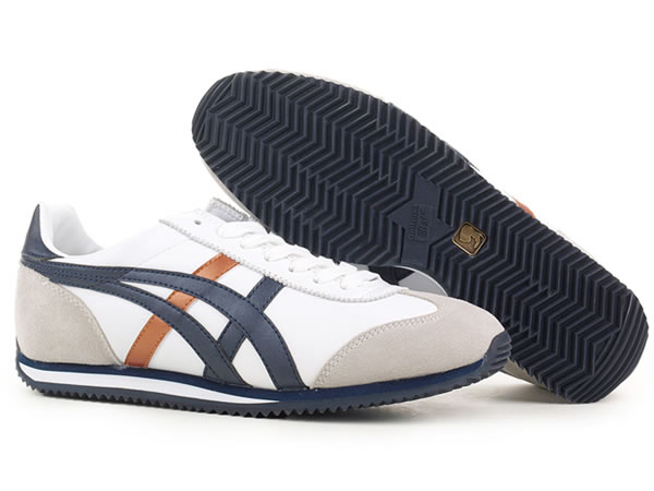 Onitsuka Tiger California Shoes Blue Brown White Beige
