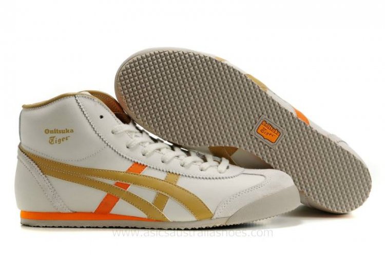 Onitsuka Tiger Mexico Mid Runner Shoes Beige/Orange